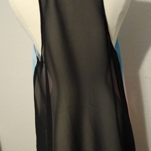 H and M Womens sheer Ombra Horizon Racer back tank top Large - Picture 4 of 8